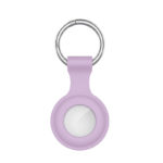 a.at12.18 Front Lavender StrapsCo Rubber Keychain Apple AirTag Holder Protective Case