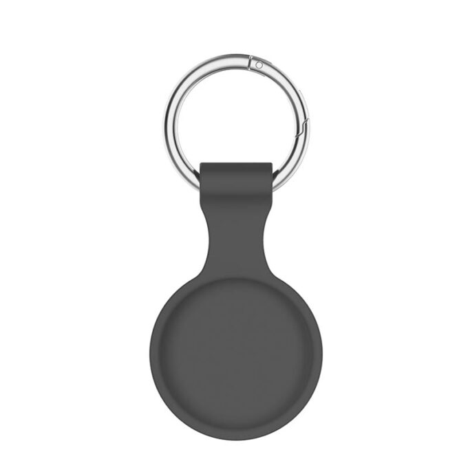 a.at12.7 Back Charcoal StrapsCo Rubber Keychain Apple AirTag Holder Protective Case