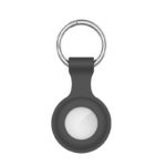 a.at12.7 Front Charcoal StrapsCo Rubber Keychain Apple AirTag Holder Protective Case