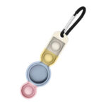 a.at1 .e Angle Geyser StrapsCo Rubber Multicolor Carabiner Apple AirTag Holder Protective Case