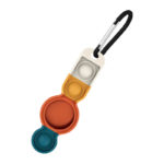 a.at1 .g Angle Sunset StrapsCo Rubber Multicolor Carabiner Apple AirTag Holder Protective Case