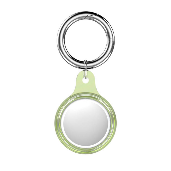 a.at2 .11 Main Lime Green StrapsCo Keyring Apple AirTag Holder Protective Case