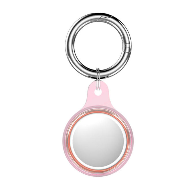 a.at2 .13 Main Pink StrapsCo Keyring Apple AirTag Holder Protective Case
