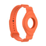 a.at3 .12 Main Orange StrapsCo Silicone Rubber Wrist Strap Band Apple AirTag Holder Protective Case