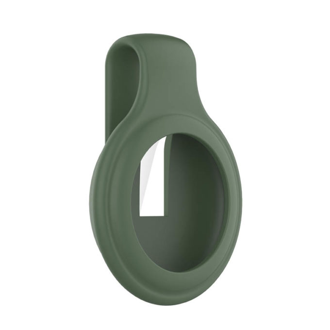 a.at4 .11 Main Army Green StrapsCo Silicone Rubber Clip Apple AirTag Holder Protective Case