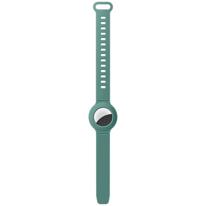 a.at6 .11 Up Sea Green StrapsCo Silicone Rubber Wrist Band Strap Apple AirTag Holder Protective Case