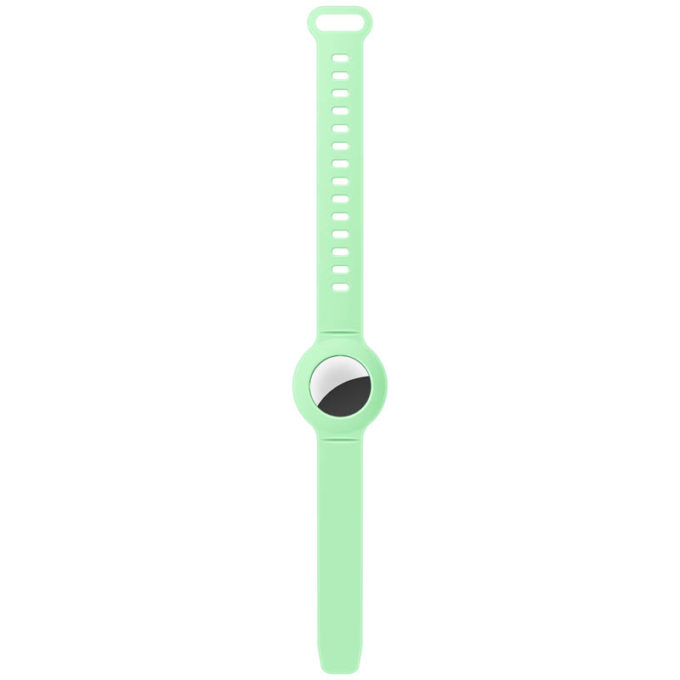 a.at6 .11a Up Mint Green StrapsCo Silicone Rubber Wrist Band Strap Apple AirTag Holder Protective Case