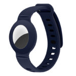 a.at6 .5 Main Midnight Blue StrapsCo Silicone Rubber Wrist Band Strap Apple AirTag Holder Protective Case