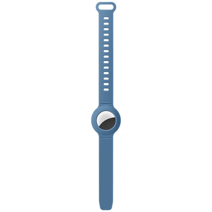 a.at6 .5a Up Air Force Blue StrapsCo Silicone Rubber Wrist Band Strap Apple AirTag Holder Protective Case
