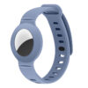 a.at6 .5b Main Cornflower Blue StrapsCo Silicone Rubber Wrist Band Strap Apple AirTag Holder Protective Case