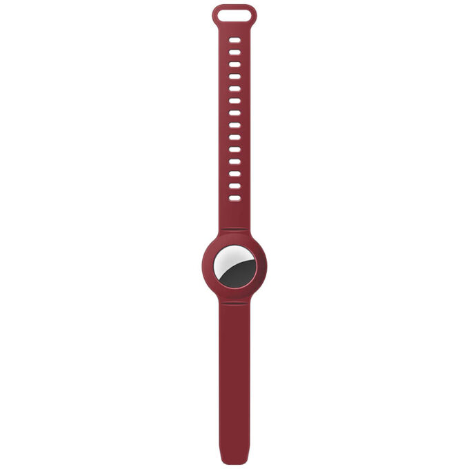 a.at6 .6 Up Sangria StrapsCo Silicone Rubber Wrist Band Strap Apple AirTag Holder Protective Case