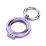 a.at7 .18 Alt Purple StrapsCo Stainless Steel Keyring Apple AirTag Holder Protective Case