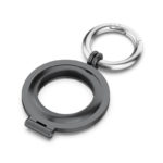 a.at7 .7 Alt Grey StrapsCo Stainless Steel Keyring Apple AirTag Holder Protective Case