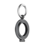 a.at7 .7 Main Grey StrapsCo Stainless Steel Keyring Apple AirTag Holder Protective Case