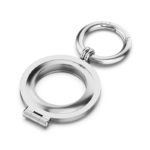 a.at7 .ss Alt Silver StrapsCo Stainless Steel Keyring Apple AirTag Holder Protective Case