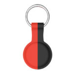 a.at8 .1.6 Back Black Red StrapsCo Rubber Bicolor Keyring Apple AirTag Holder Protective Case