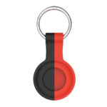 a.at8 .1.6 Front Black Red StrapsCo Rubber Bicolor Keyring Apple AirTag Holder Protective Case