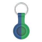 a.at8 .5.11 Front Blue Green StrapsCo Rubber Bicolor Keyring Apple AirTag Holder Protective Case