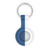 a.at8 .5.22 Front Blue White StrapsCo Rubber Bicolor Keyring Apple AirTag Holder Protective Case