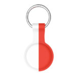 a.at8 .6.22 Back Red White StrapsCo Rubber Bicolor Keyring Apple AirTag Holder Protective Case