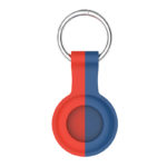 a.at8 .6.5 Front Red Blue StrapsCo Rubber Bicolor Keyring Apple AirTag Holder Protective Case