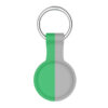 a.at8 .7.11 Back Grey Green StrapsCo Rubber Bicolor Keyring Apple AirTag Holder Protective Case