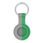 a.at8 .7.11 Front Grey Green StrapsCo Rubber Bicolor Keyring Apple AirTag Holder Protective Case
