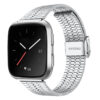 Fb.m143.ss Main Silver StrapsCo Modern Metal Band For Fitbit Versa & Versa 2