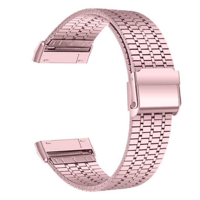 fb.m144.pg Back Pink Gold StrapsCo Modern Metal Band for Fitbit Versa 3