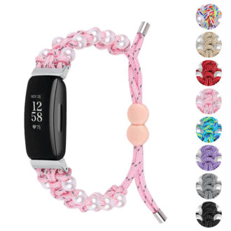 fb.ny34 Gallery Pink StrapsCo Adjustable Bead Strap for Fitbit Inspire 2