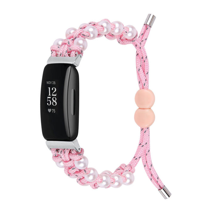 fb.ny34.13 Main Pink StrapsCo Adjustable Bead Strap for Fitbit Inspire 2