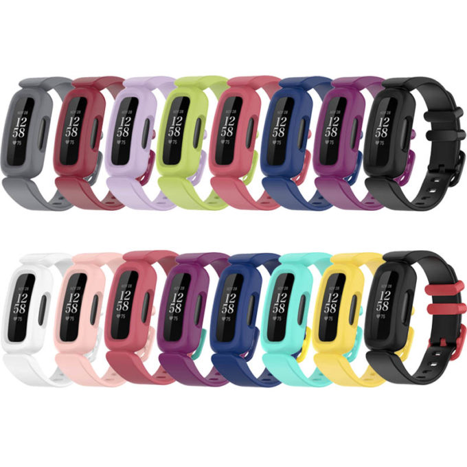 fb.r64 All Colors StrapsCo Soft Silicone Rubber Watch Band Strap for Fitbit Ace 3