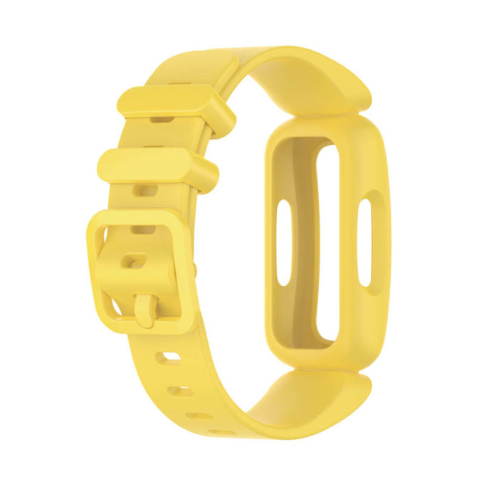 fb.r64.10 Back Yellow StrapsCo Soft Silicone Rubber Watch Band Strap for Fitbit Ace 3