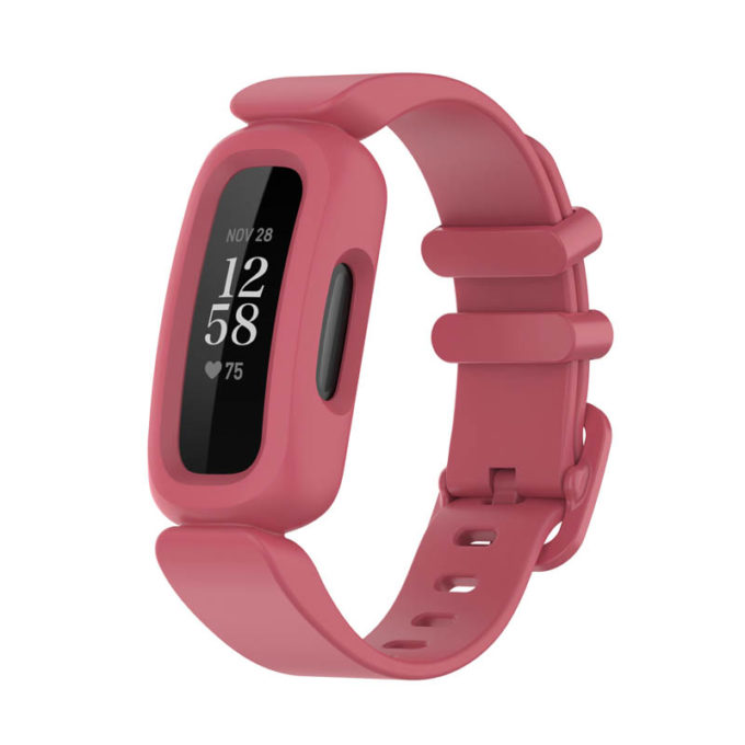 fb.r64.13 Main Watermelon Pink StrapsCo Soft Silicone Rubber Watch Band Strap for Fitbit Ace 3