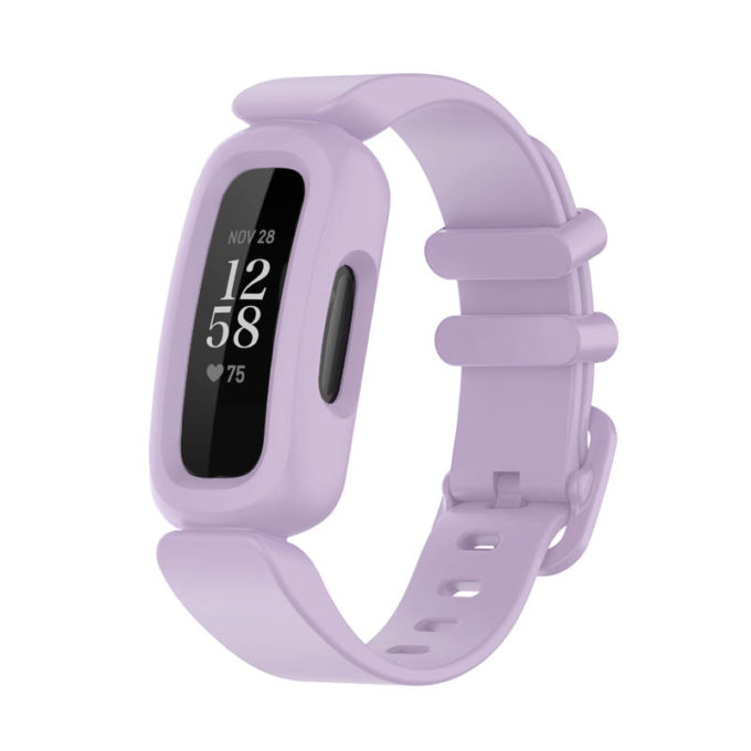 fb.r64.18a Main Lavender StrapsCo Soft Silicone Rubber Watch Band Strap for Fitbit Ace 3
