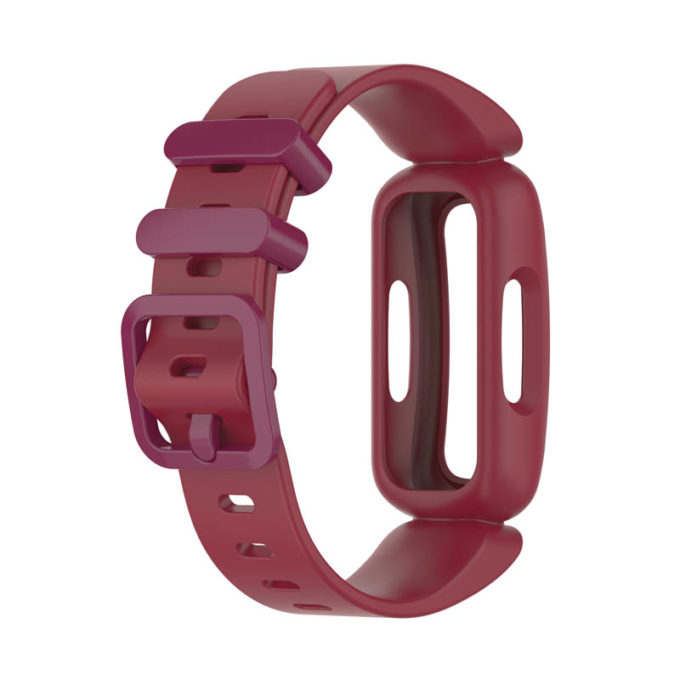 fb.r64.6a Back Sangria Red StrapsCo Soft Silicone Rubber Watch Band Strap for Fitbit Ace 3