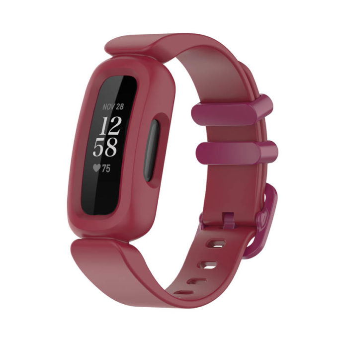 fb.r64.6a Main Sangria Red StrapsCo Soft Silicone Rubber Watch Band Strap for Fitbit Ace 3
