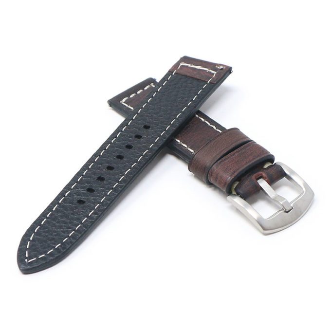 ks5.2 Cross Brown Vintage Distressed Leather Quick Release Watch Band Strap 18mm 20mm 22mm 24mm
