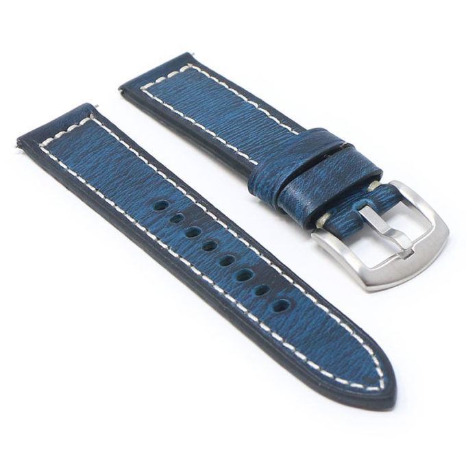 ks5.5 Angle Blue Vintage Distressed Leather Quick Release Watch Band Strap 18mm 20mm 22mm 24mm