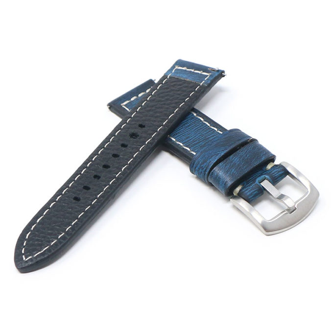 ks5.5 Cross Blue Vintage Distressed Leather Quick Release Watch Band Strap 18mm 20mm 22mm 24mm