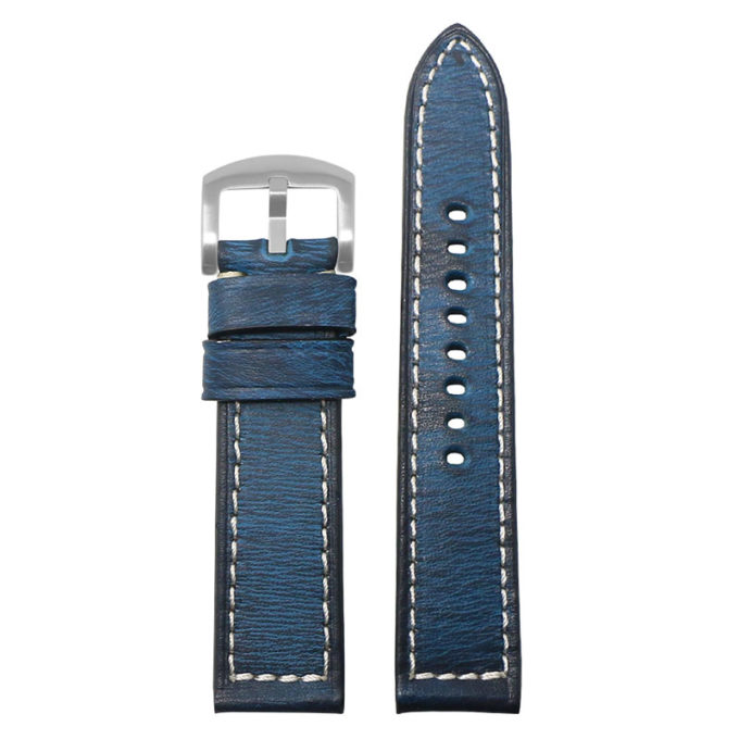 ks5.5 Main Blue Vintage Distressed Leather Quick Release Watch Band Strap 18mm 20mm 22mm 24mm