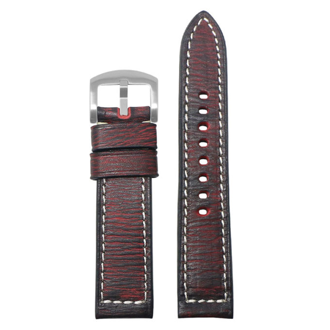 ks5.6 Main Red Vintage Distressed Leather Quick Release Watch Band Strap 18mm 20mm 22mm 24mm