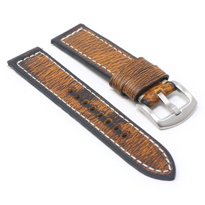 ks5.8 Angle Copper Vintage Distressed Leather Quick Release Watch Band Strap 18mm 20mm 22mm 24mm