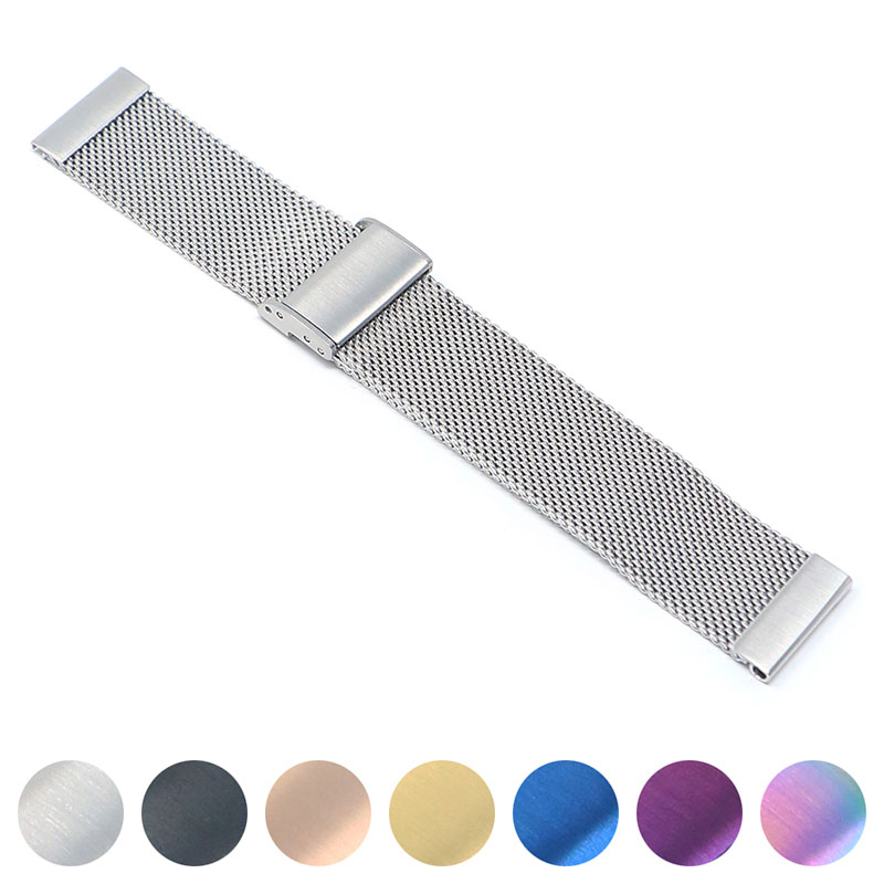 18mm 20mm 22mm Slim Stainless Steel Watch Strap Quick Release