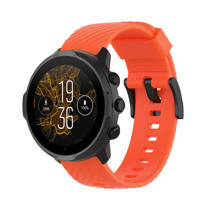 su.r30.12 Main Orange StrapsCo Rubber Sport Strap for Suunto 9