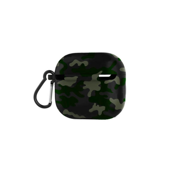a.ap1 .11 Back Green Camo StrapsCo Pattern Silicone Rubber Case Cover for Apple AirPods Pro