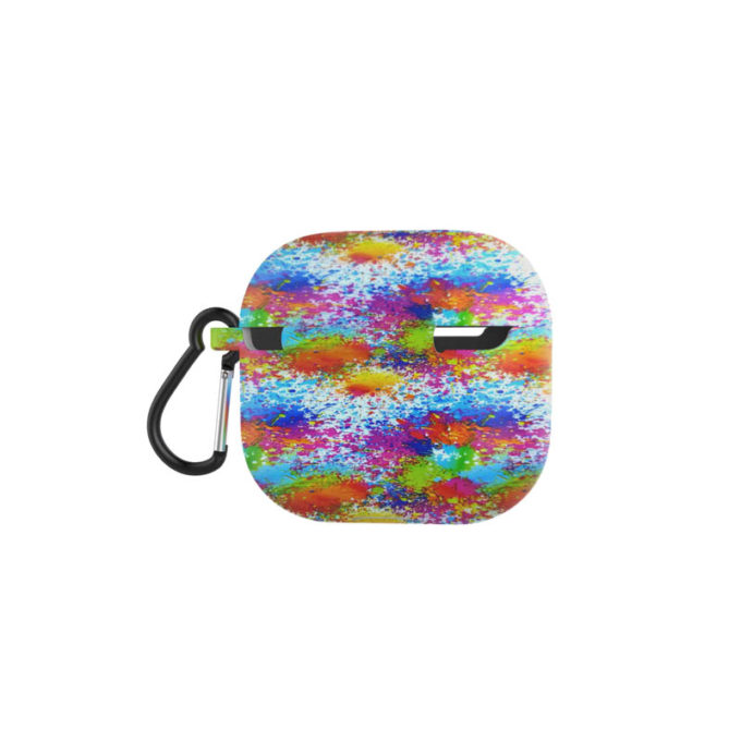 a.ap1 .a Back Paint Splatter StrapsCo Pattern Silicone Rubber Case Cover for Apple AirPods Pro