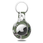 a.at5 .11 Main Floral Green StrapsCo Floral Pattern Leatherette Keychain Holder for Apple AirTag