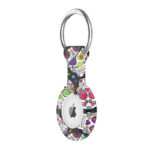 a.at9 .a Angle Candy Skulls StrapsCo Silicone Rubber Pattern Keyring Holder for Apple AirTag