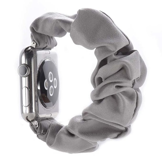 a.w2.7 Main Grey StrapsCo Elastic Scrunchie Band Strap for Apple Watch 38mm 40mm 1